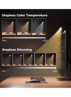 Alruht Monitor Light, Computer Monitor Lamp, Memory Stepless Dimming Touch Control Screen Light, 5 Color Temperatures, USB Powered LED Reading Desk Lamps for Home Office Game  - Image 3