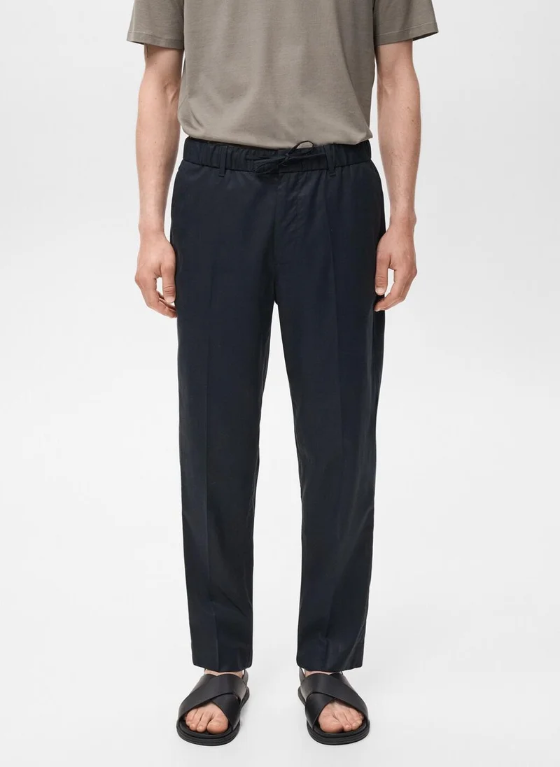 Mango Man Lyocell cotton joggers