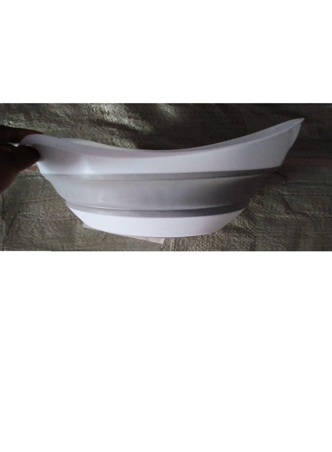 ZURITY Rice Pulse Washing Bowl Strainer | Foldable Collapsible Kitchen Colander | Silicone Plastic Fruit/Vegetables/Noodles/Pasta Washing/Drying Bowl Basket | Kitchen Tool (Pack of 1,Multicolor) - Image 2