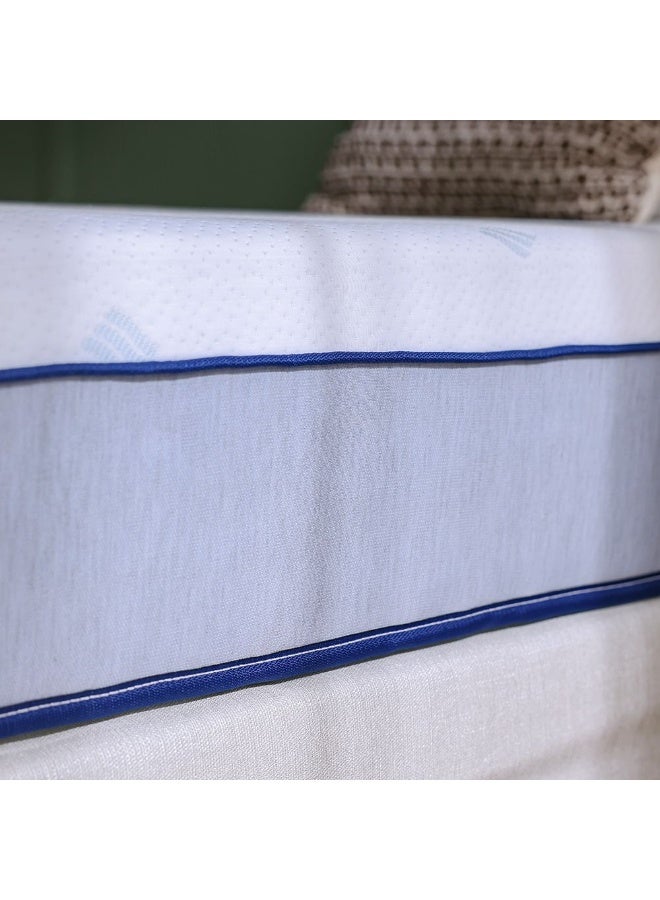 DANUBE HOME Breeze Gel Pro Visco Memory Foam Medium Soft Pocket Spring Mattress - Single Bed 90x200x25 cm | Comfortable Furniture for Sleep | 20 Years Warranty | White/Blue/Grey - Image 4