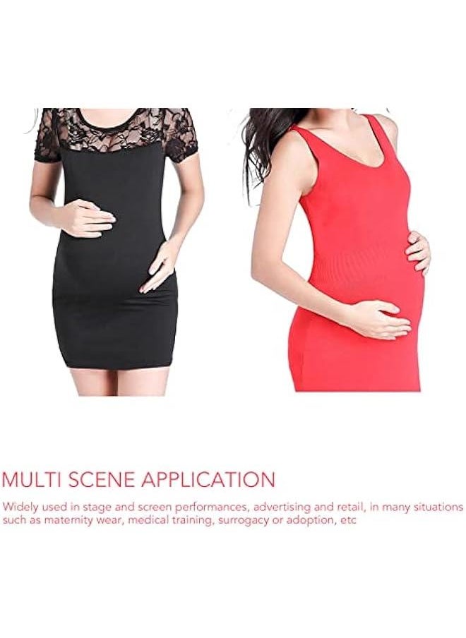 Generic - Fake Pregnancy Belly, Silicone Breathable Elastic Artificial False Pregnant Tummy, False Tummy with Hook and Loop Fasteners Transparent Shoulder Straps for(7‑8 Months 35x26x7cm / 13.8x10.2x2.8in) - Image 1