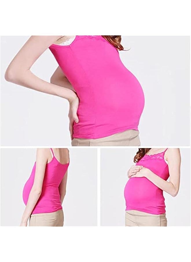 Generic - Fake Pregnancy Belly, Silicone Breathable Elastic Artificial False Pregnant Tummy, False Tummy with Hook and Loop Fasteners Transparent Shoulder Straps for(7‑8 Months 35x26x7cm / 13.8x10.2x2.8in) - Image 1