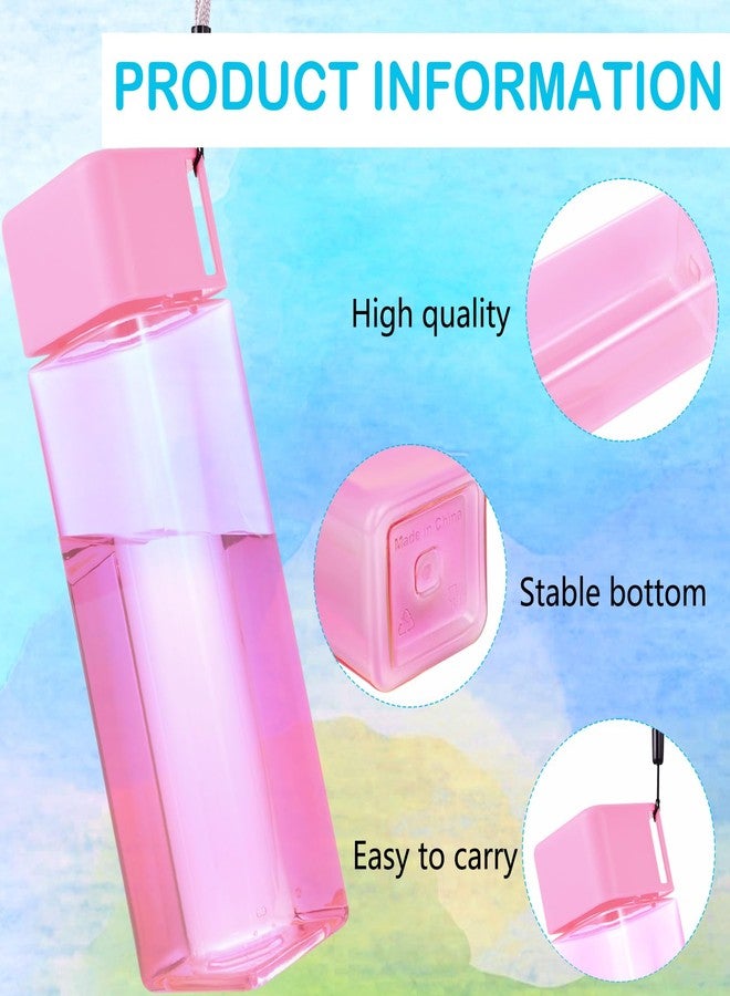 Olgaa 24 Pcs Water Bottle Bulk 16oz Kids Water Bottle Reusable Leak Portable Plastic Sports Drink Water Bottles With Handle Strap for Cycling Camping Hiking Gym Yoga (Light Pink, Purple, Green, Blue) - Image 3