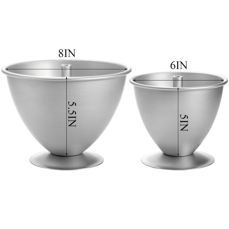 Cedilis 2 Pack Doll Cake Mold, 8 Inch and 6 Inch Princess Skirt Cake Pan, Non Stick Wonder Pan, Easy to Clean - Image 2