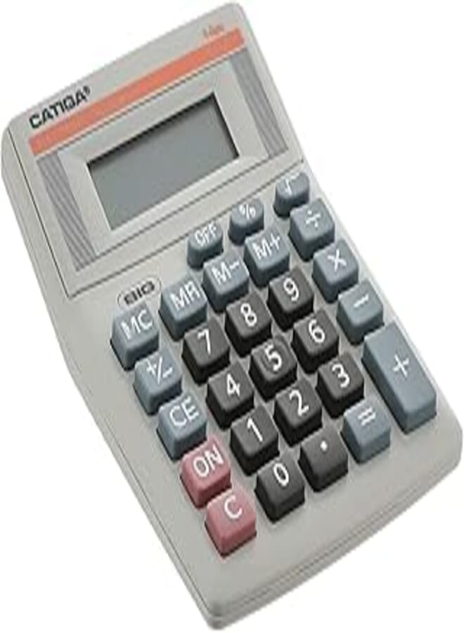 Catiga dk-023 electronic calculator two power and 12 digits with plastic keys for office and school - multi colour