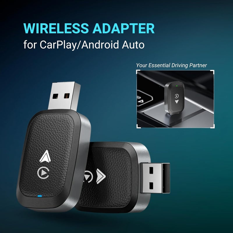 Millennium TECHNOLOGY Wireless Car Play Adapter & Android Auto| 2 in 1 Carplay Adapter Convert Wired to Wireless for Cars with Extension Cable USB & Type C - Image 2