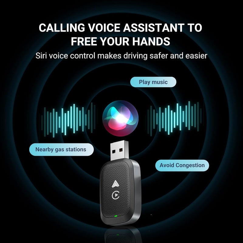 Millennium TECHNOLOGY Wireless Car Play Adapter & Android Auto| 2 in 1 Carplay Adapter Convert Wired to Wireless for Cars with Extension Cable USB & Type C - Image 4