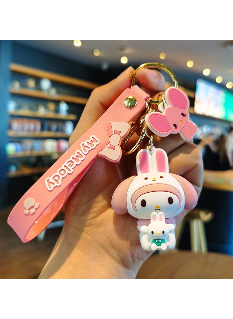 Generic 1-Piece Sanrio My Melody Keychain Cartoon Key Ring Pendant 