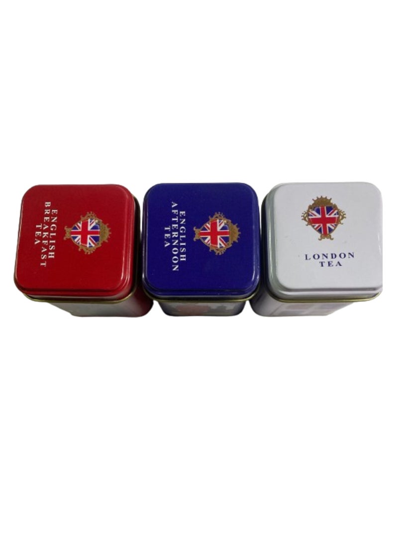 Vitacelli Metal Candy Trinket Tin  Tea Coin Storage Square Box Case pack of 3pcs - Image 2