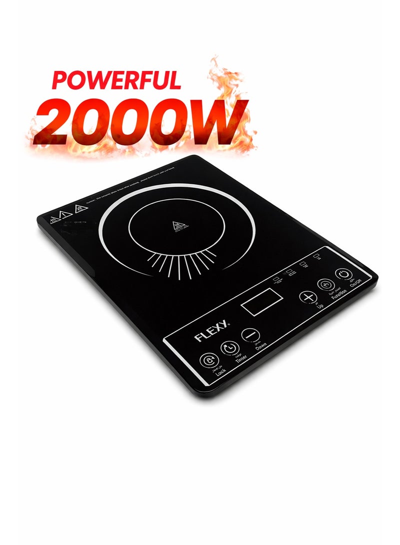 FLEXY Infrared Cooker SLB96ME 2000W, Touch Control, 10 Power Levels, Timer, Overheat Protection, 220–240V, 24 Months Warranty - Image 2