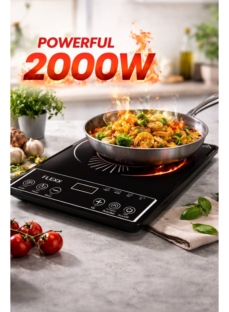 FLEXY Infrared Cooker SLB96ME 2000W, Touch Control, 10 Power Levels, Timer, Overheat Protection, 220–240V, 24 Months Warranty - Image 3