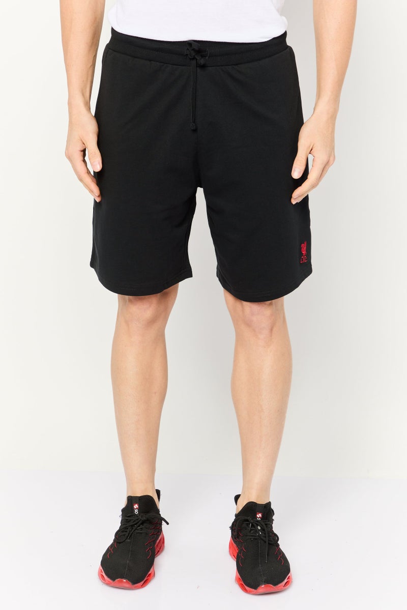 Liverpool Men Sportswear Fit Embroidered Logo Outdoor Shorts, Black - Image 1