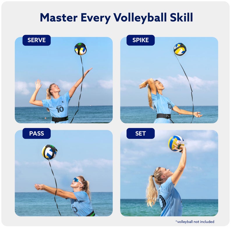 MOTOMY Volleyball Training Equipment Aid 'Volleypal' – Solo Volleyball Equipment for Practicing Serve, Spike, Set & Pass; Volleyball Practice Equipment Gift for Beginners & Experts (Volleypal Pro) - Image 5