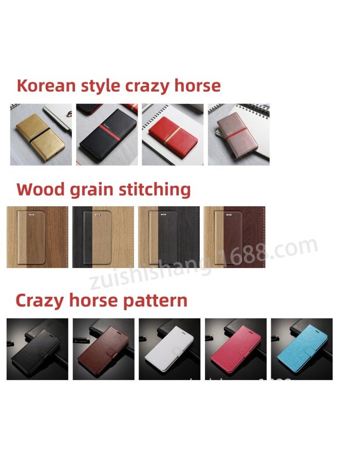 For Tecno Pouvoir 4 Phone Case Flip Phone Leather Case TPU Pudding Case Soft Case-color:11-Gray-canvas Three-piece Voltage-Applicable Models:Tecno Pouvoir 4 Pro