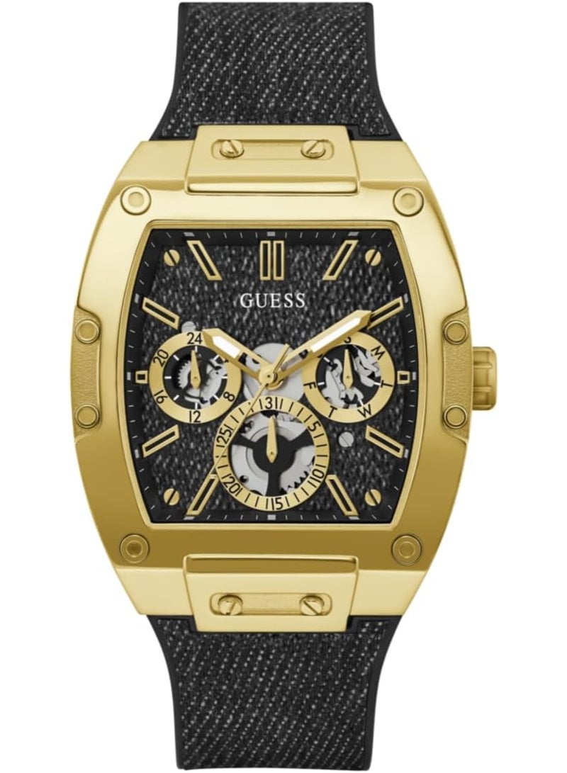 Guess Men's Watch Gold Tone Case Black Dial Quartz - Image 1