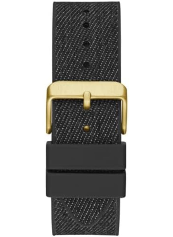Guess Men's Watch Gold Tone Case Black Dial Quartz - Image 2