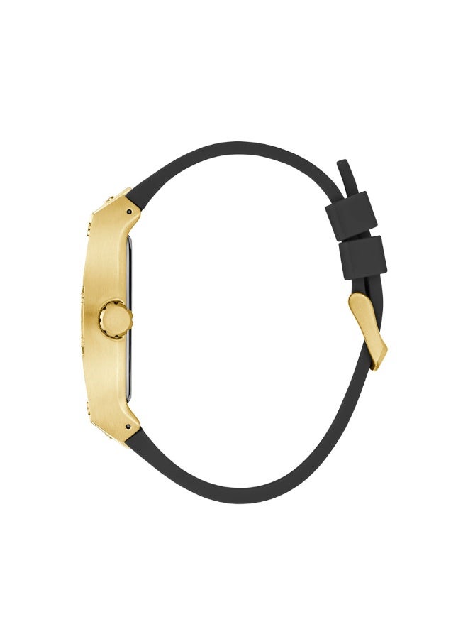 Guess Men's Watch Gold Tone Case Black Dial Quartz - Image 3