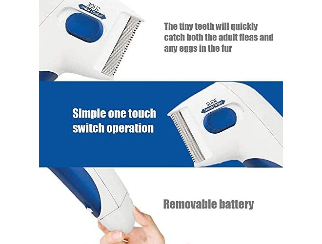 Western Era Soundless Flea Remover | Electronic Flea Comb |Electric Comb | Electric Comb for Pets, Dogs, Cats | Without Pesticides | Naturally Kill Tick and Remove Fleas Grooms - Image 3