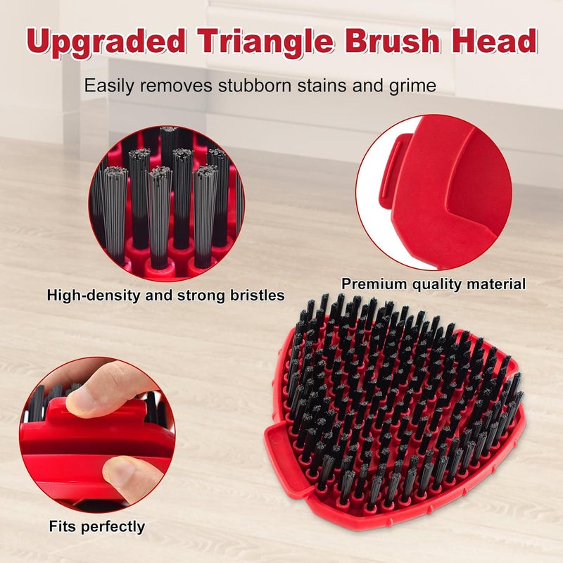Heuihm Spin Mop Head Replacement,Iron Spin Handle,Brush and Base Compatible with O Cedar EasyWring 1 Tank System,Microfiber Mop Refills and 30-58" Handle Combo Set to Floor Cleaning(White,1 Tank) - Image 5