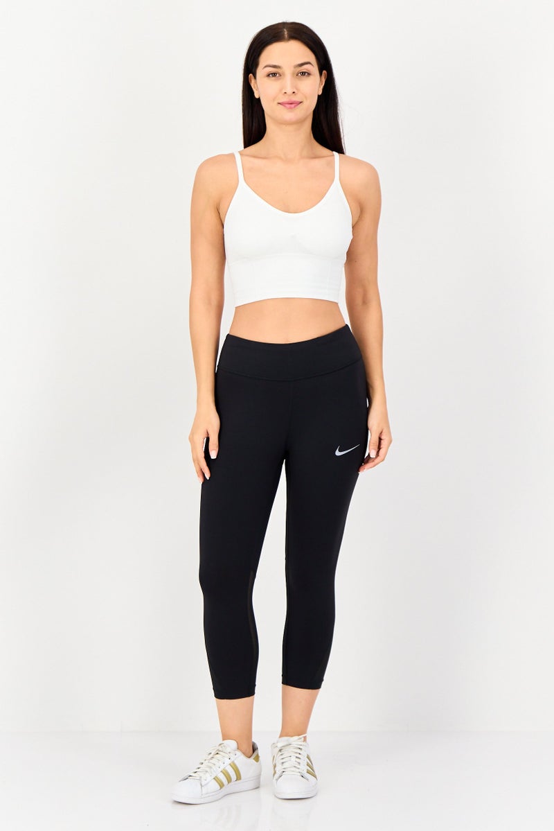 Nike سراويل رياضية نسائية مناسبة للجري 3/4، سوداء - Image 4