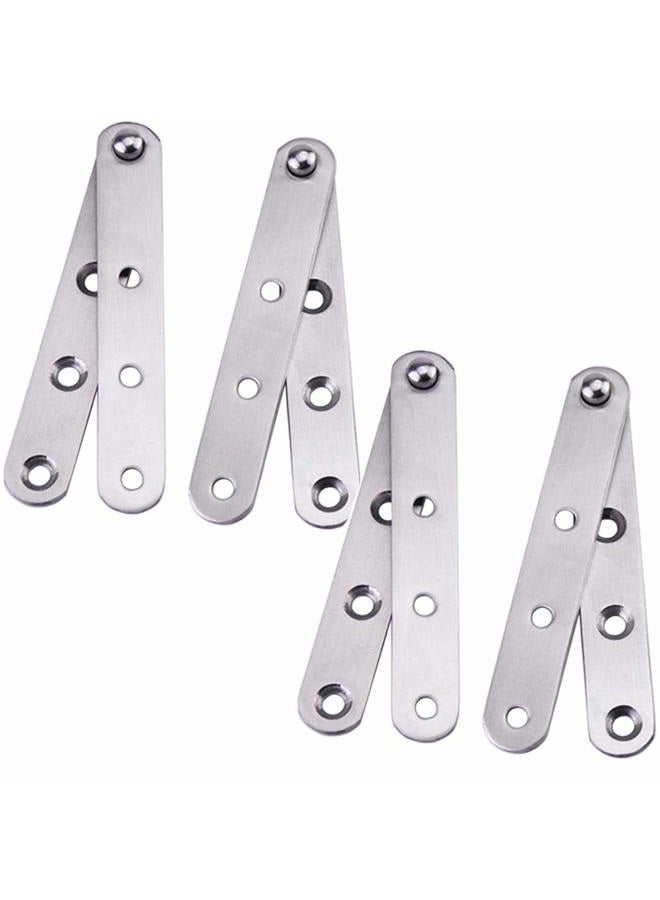 DEEKOUDT 4 Piece Stainless Steel 360 Degree Rotating Concealed Hinges, Door Pivot Hinges Stainless Steel Drawer Window Door Fittings for Door Cabinets Cabinet (Large) - Image 1