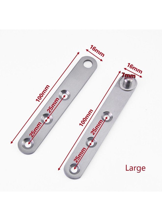 DEEKOUDT 4 Piece Stainless Steel 360 Degree Rotating Concealed Hinges, Door Pivot Hinges Stainless Steel Drawer Window Door Fittings for Door Cabinets Cabinet (Large) - Image 2
