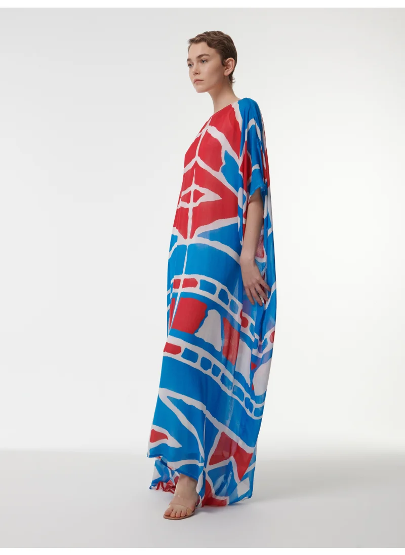 leem Abstract Print Kaftan