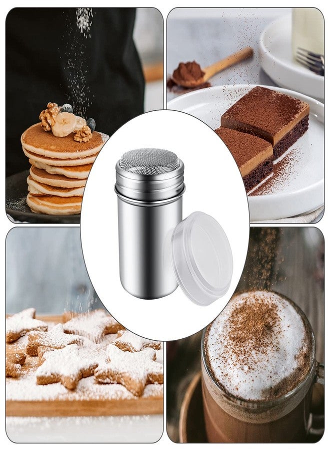 yuntop 1Pcs Stainless Steel Powder Sugar Shaker Duster with Lid, Fine Mesh Shaker Powder Cans for baking soda Cocoa Cornstarch Coffee Flour ect - Image 4