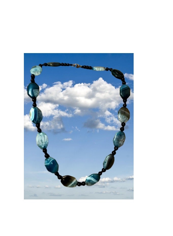 Elegant Choker gemstones necklace ( agate ) suitable for all occasions , special gift - Image 1