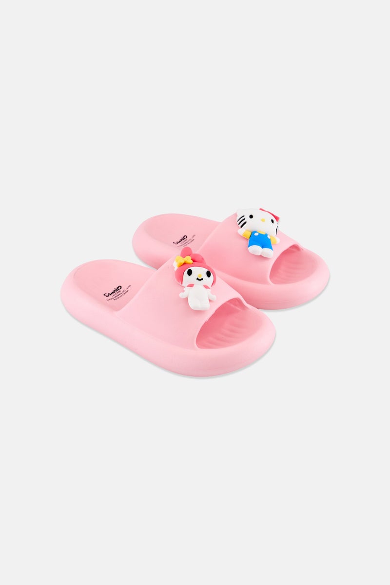 Sanrio Kids Girl Hello Kitty Slip On Slippers, Pink  - Image 1