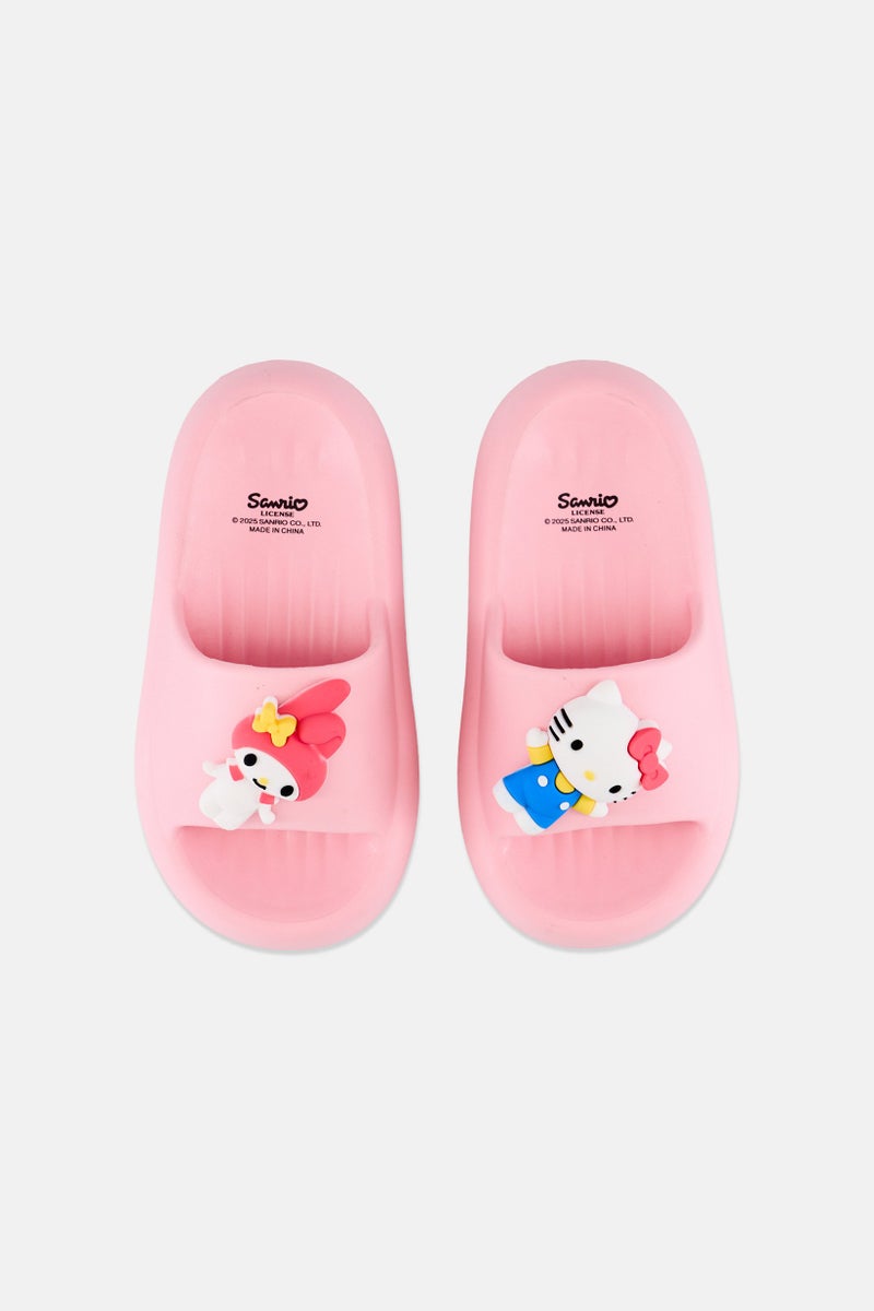 Sanrio Kids Girl Hello Kitty Slip On Slippers, Pink  - Image 4