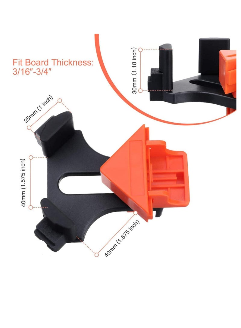 Corner Clamps, 90 Degree Angle Clamps, 4Pcs Adjustable 90 Degree Clamps for Woodworking Right Angle Clamp Multifunctional Single Handle Spring Loaded Swing Clip Fixer - Image 5