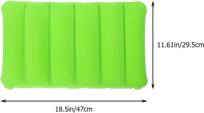 Garneck Inflatable Camping Pillow with Flocked PVC Cover Thickened Square Sleeping Cushion Lightweight Travel Pillow for Backpacking Office Rest - Image 2