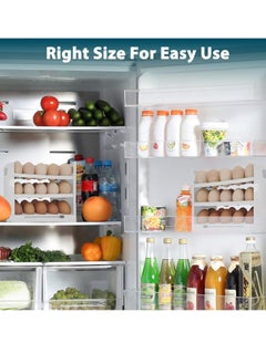 Bukela Egg storage box refrigerator side door dedicated narrow multi-layer flip egg box fresh-keeping food grade egg rack artifact  - Image 2