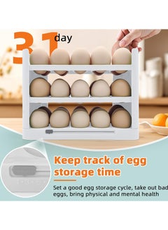Bukela Egg storage box refrigerator side door dedicated narrow multi-layer flip egg box fresh-keeping food grade egg rack artifact  - Image 3