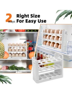 Bukela Egg storage box refrigerator side door dedicated narrow multi-layer flip egg box fresh-keeping food grade egg rack artifact  - Image 4