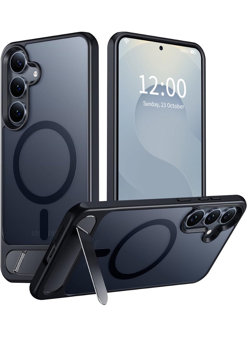 ايليجو جراب لموبايل سامسونج S25 بلس من، متوافق مع ماج سيف، غطاء مغناطيسي مع حامل غير مرئي، جراب موبايل حماية ضد الصدمات، جراب خلفي رفيع غير لامع لهاتف جالاكسي S25 بلس 5G (اسود) - Image 1