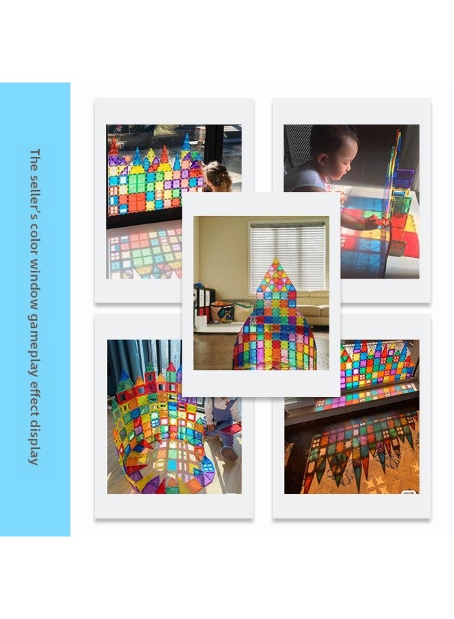 Special Color Window Magnetic Piece Building Block Set Changeable Mosaic Large Magnetic Early Education Toys A Generation Of Hair-Specifications:50-piece Color Window Set  - Image 4