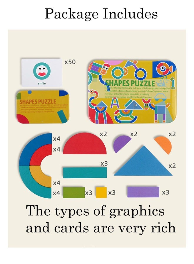 أحجية الصور المقطوعة على شكل حيوانات ، ألعاب فرز وترصيف الألغاز ألعاب تعليمية للأطفال الصغار والأطفال والأولاد والبنات الذين تزيد أعمارهم عن 3 سنوات - Image 2