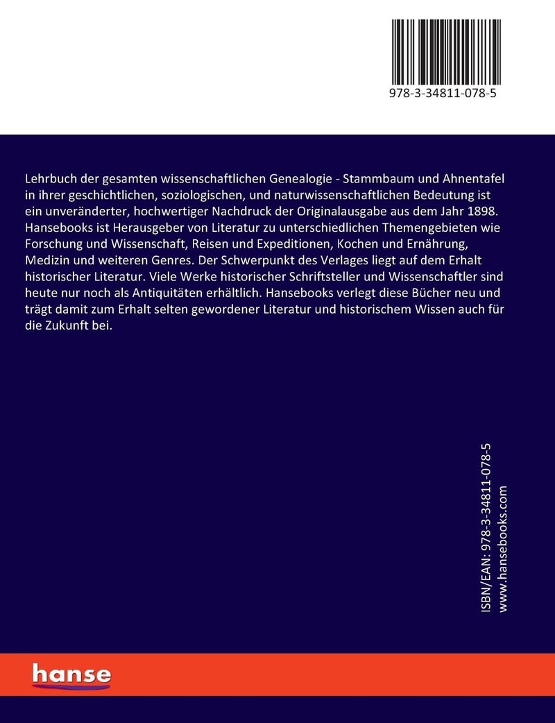 Lehrbuch der gesamten wissenschaftlichen Genealogie: Stammbaum und Ahnentafel in ihrer geschichtlichen, soziologischen, und naturwissenschaftlichen Bedeutung - Image 2