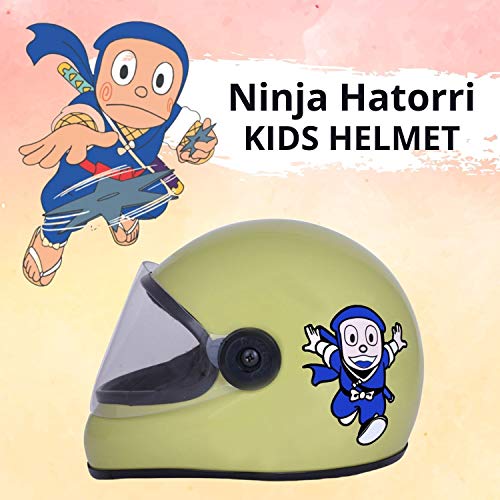 Sage Square Adjustable Cartoon Design Full Face Helmet for Kids Baby Safety and Comfort (3-12 Years) (Khakhi Matte) - Image 2