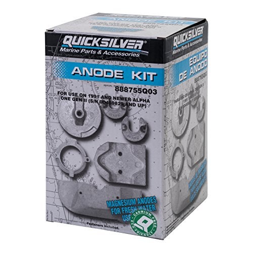 Quicksilver 888755Q03 Magnesium Anode Kit for Select MerCruiser Alpha One Gen II - 1991 and Newer - Image 3