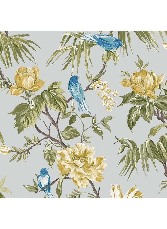 Next Birds And Blooms Grey Removable Wallpaper  - Image 1