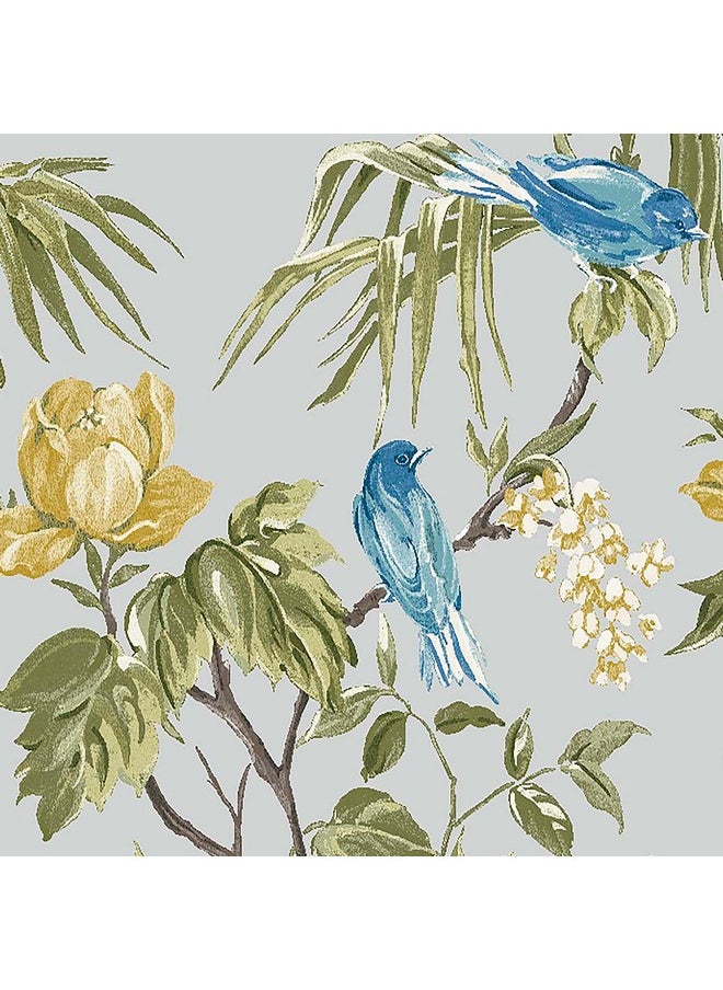 Birds And Blooms Grey Removable Wallpaper - pzsku/Z186CA0D4DD553637DBEFZ/45/_/1720090718/9d560c40-deb0-4a2d-9684-77b9e10a503d