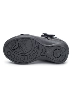 babyqlo Stylish Black Mary Jane School Shoes with Hook and Loop Closure for Girls  - Image 5