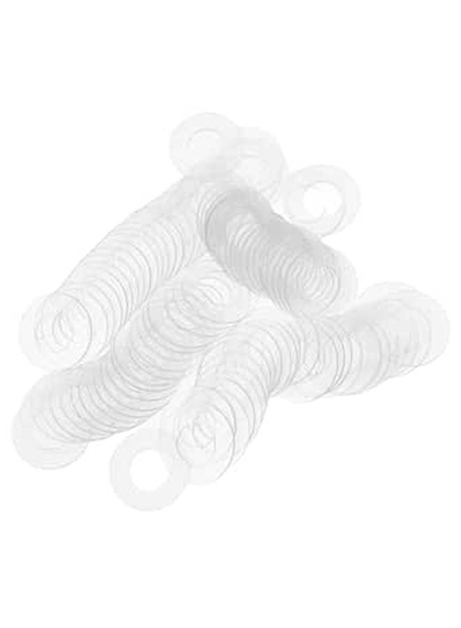 100Pcs White Plastic Insulated Washers Heat Resistant Gasket for Shower Door Handle Replacement Parts - Image 1