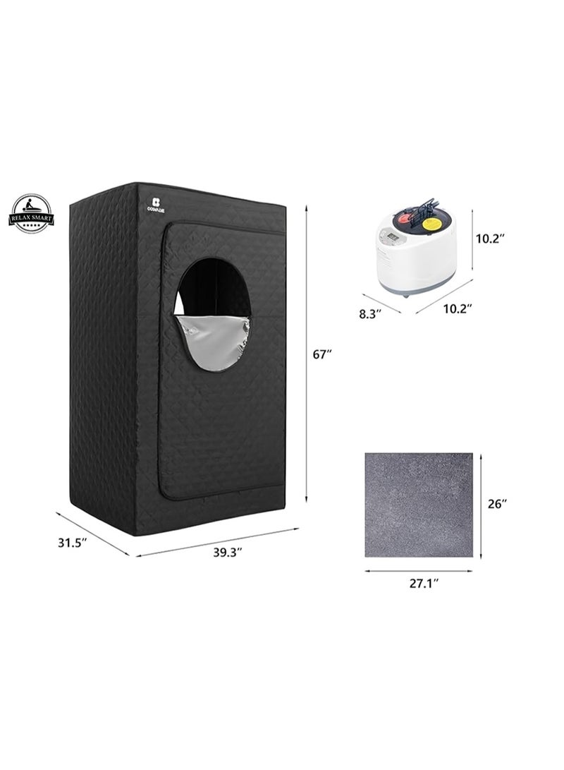 Relax Smart Foldable Home Sauna Room with Window – Portable Steam Sauna Tent for Relaxation & Home Spa - Image 5