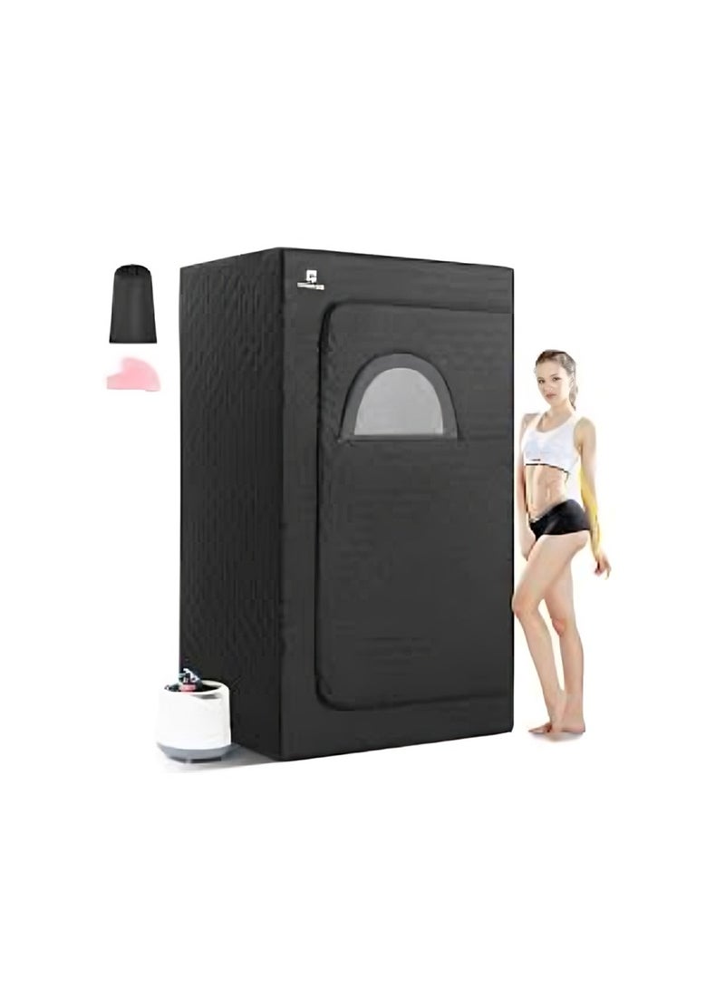 Relax Smart Foldable Home Sauna Room with Window – Portable Steam Sauna Tent for Relaxation & Home Spa - Image 1