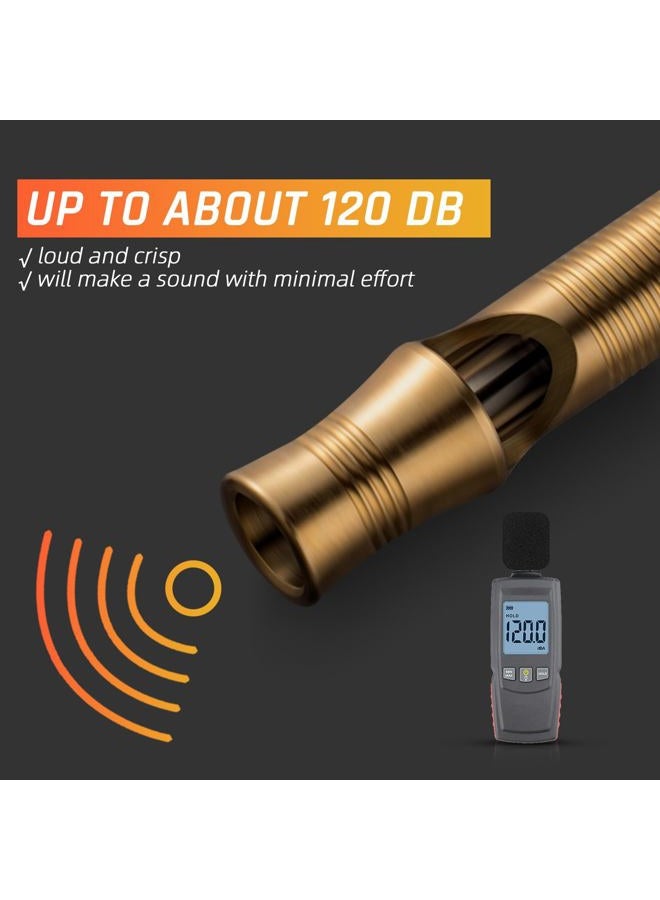 TISUR Titanium Emergency Whistle,EDC Safety Whistles Necklace Loud up to 120db,Survival Whistles for Survival,Hiking,Camping,Pets Training (Gold(1-Pack)) - Image 4