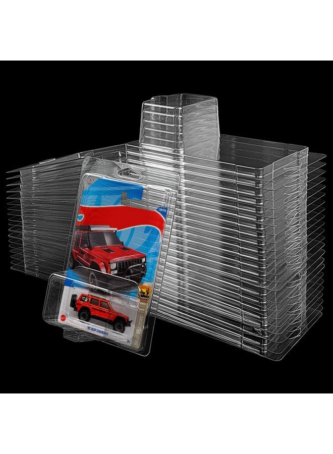 Hlimior 24 Pcs Clear Protector Cases Model Car Clamshell Cases Display Case Clear Protective Packs Car Blister Pack Covers Compatible With Hot-Wheels For Storage, 7.5 X 5 X 2 Inch - Image 1